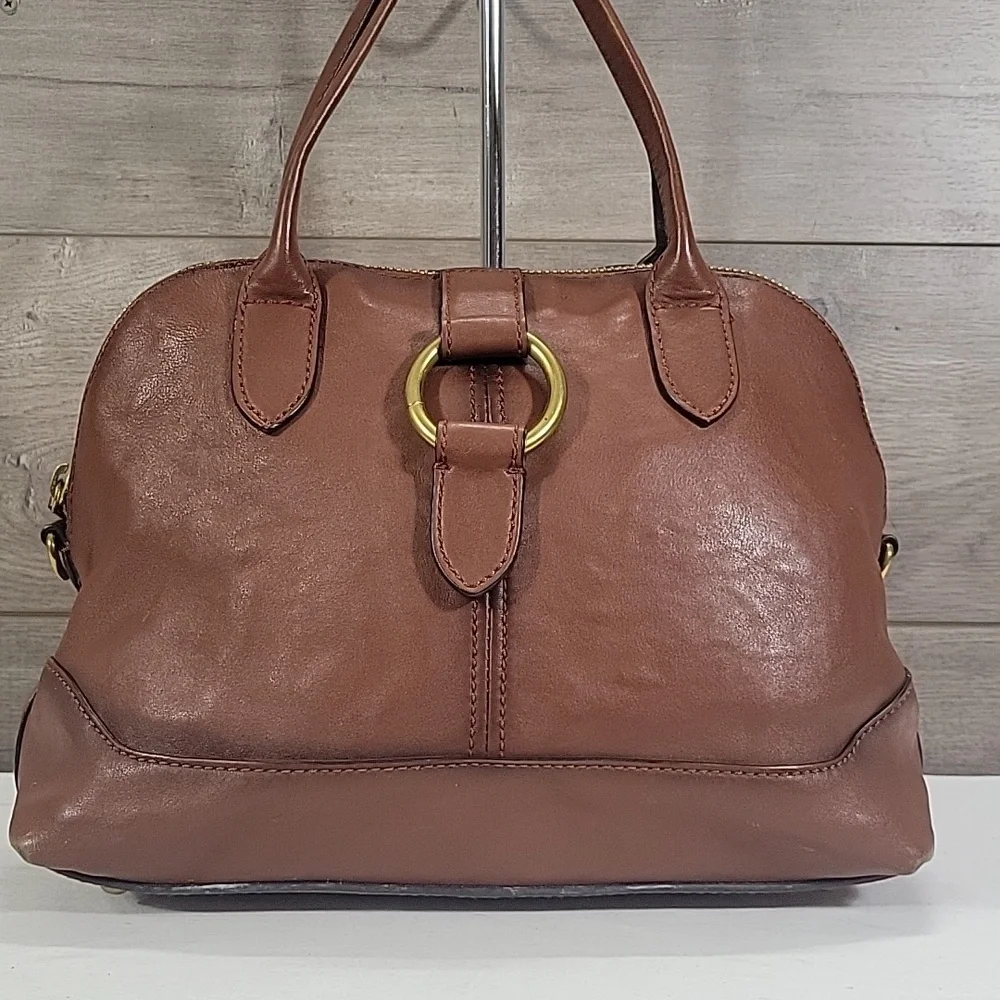 Frye Brown Leather Top-Handle Satchel Handbag